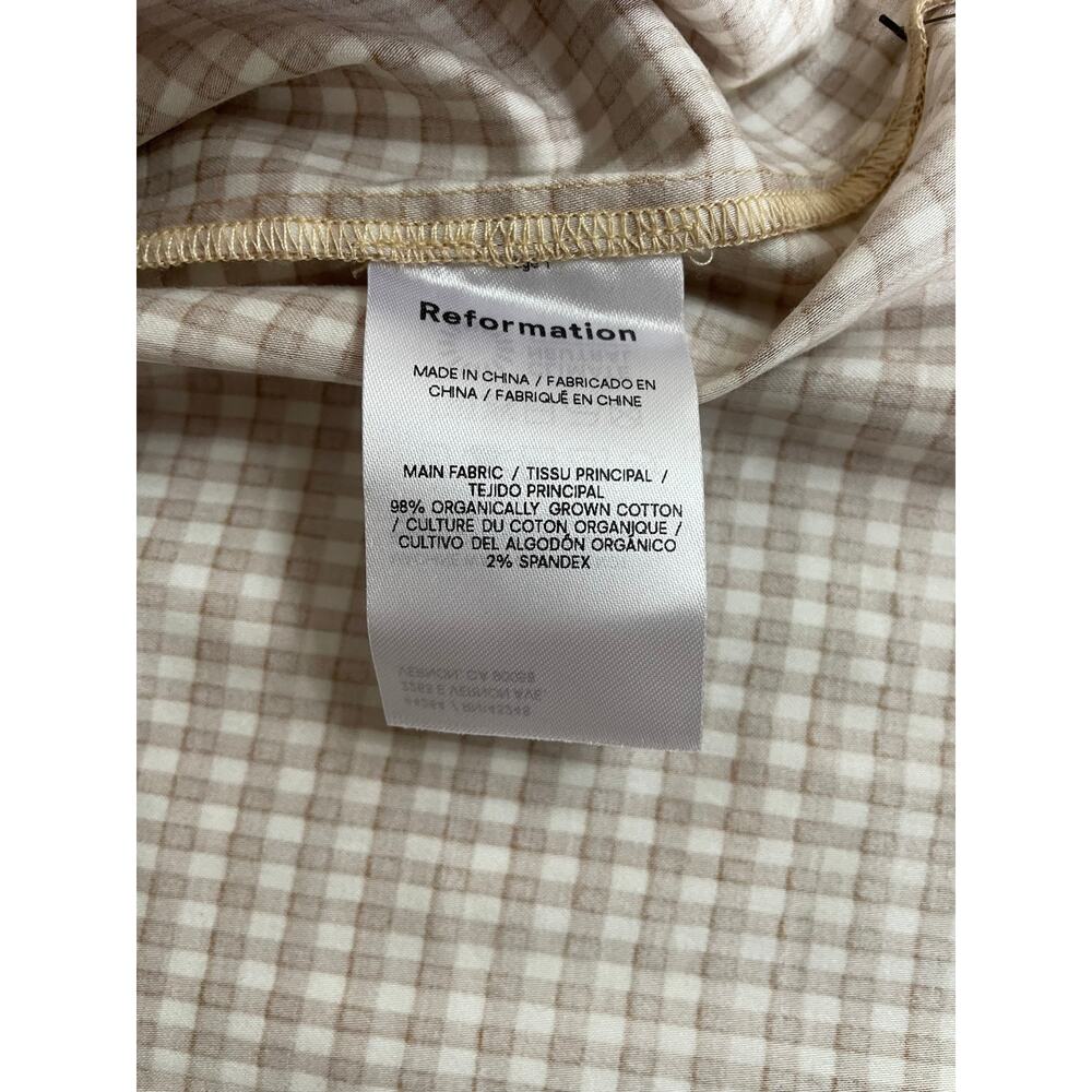 Reformation Kathleen NWT XL Gingham Sundress Organic Cotton Smocked Midi Dress - Picture 7 of 11